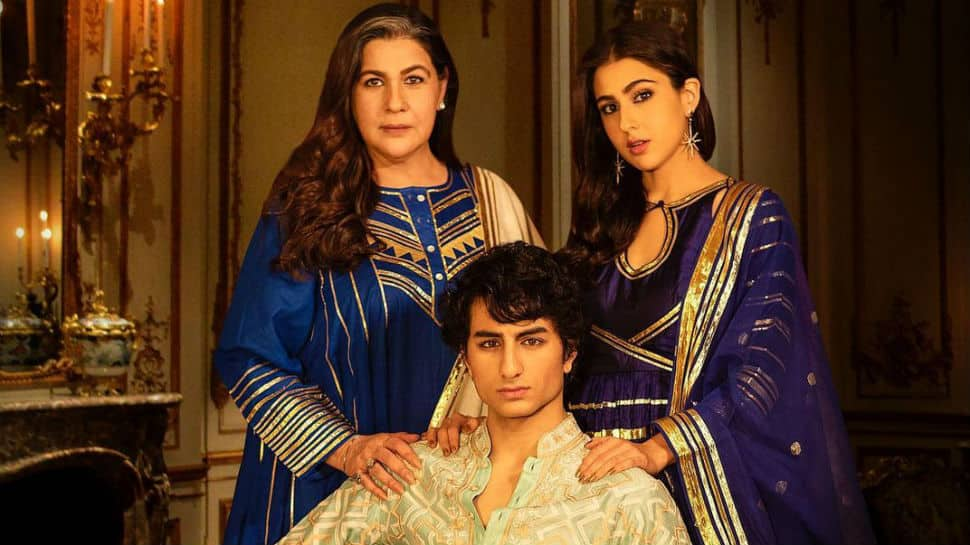 Sara Ali Khan, Amrita Singh and Ibrahim Ali Khan are elegance personified in these pics