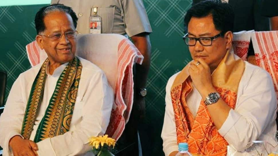 Tarun Gogoi with Sports Minister Kiren Rijiju