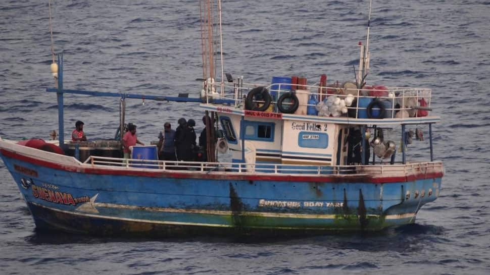 Indian Coast Guard Seizes Sri Lankan Boat With 100 Kg He