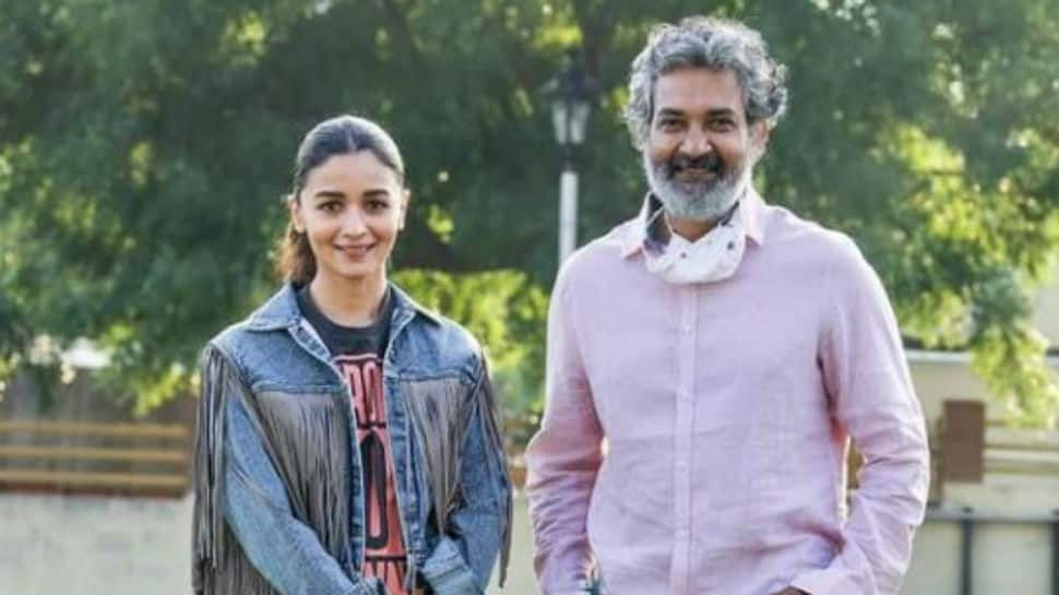 SS Rajamouli welcomes Alia Bhatt to &#039;RRR&#039; sets in Hyderabad