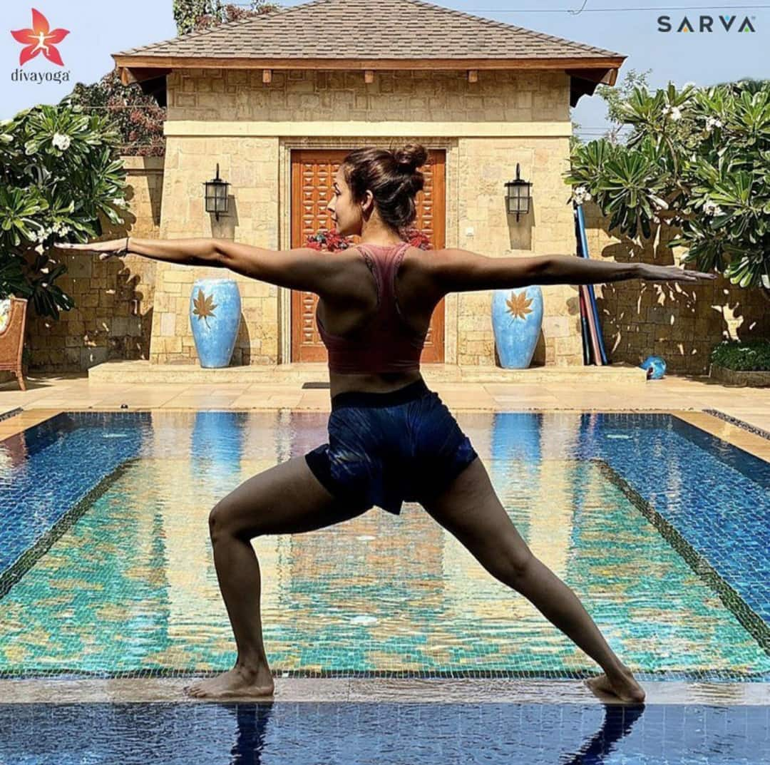 Malaika's warrior pose is bang on! 