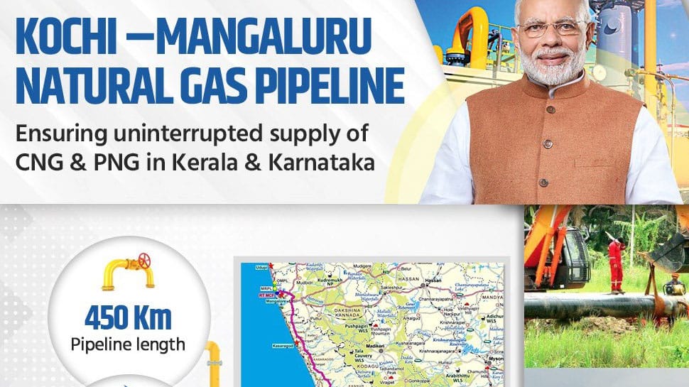 PM Narendra Modi to inaugurate Kochi-Mangaluru natural gas pipeline today