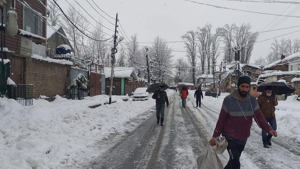 Srinagar & Kashmir Valley receive fresh snowfall  