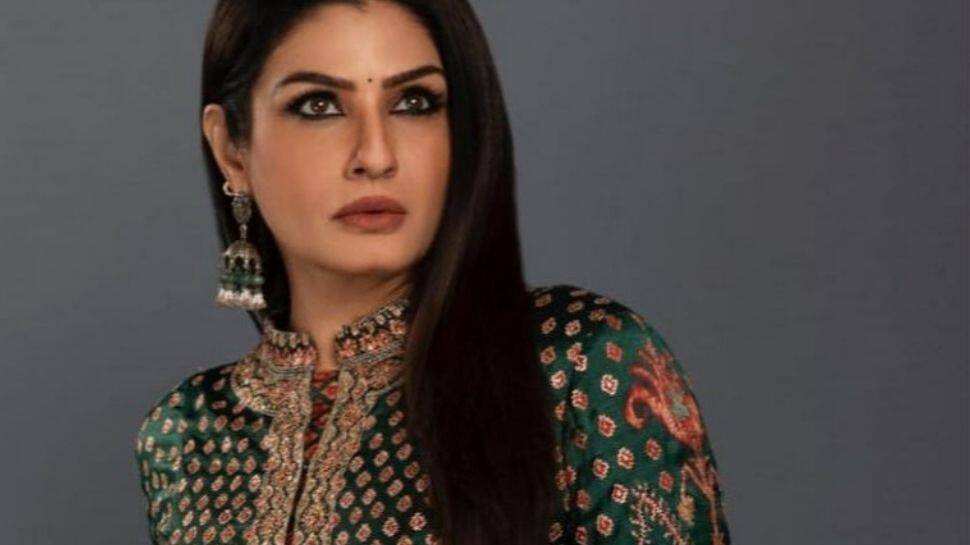 Raveena Tandon looks gorgeous in this green suit 