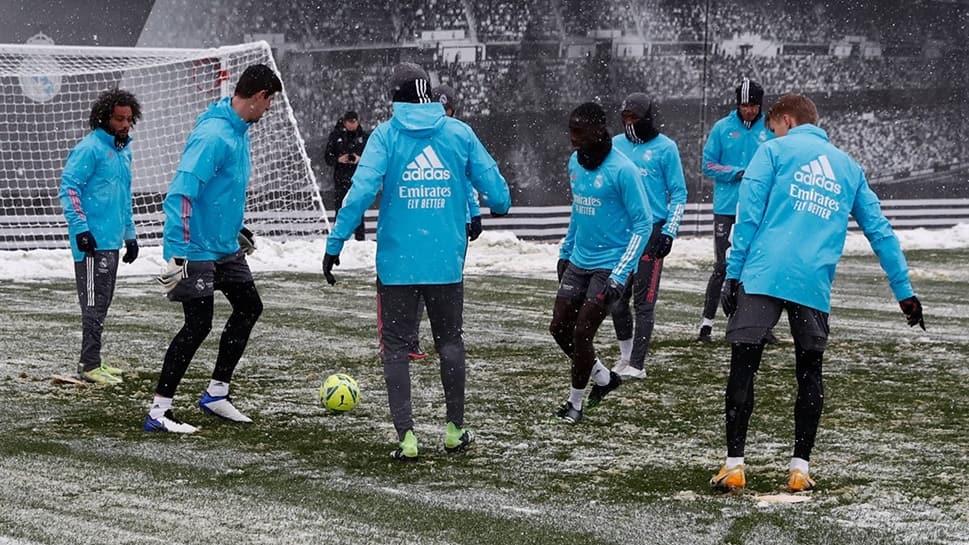 Real Madrid players training