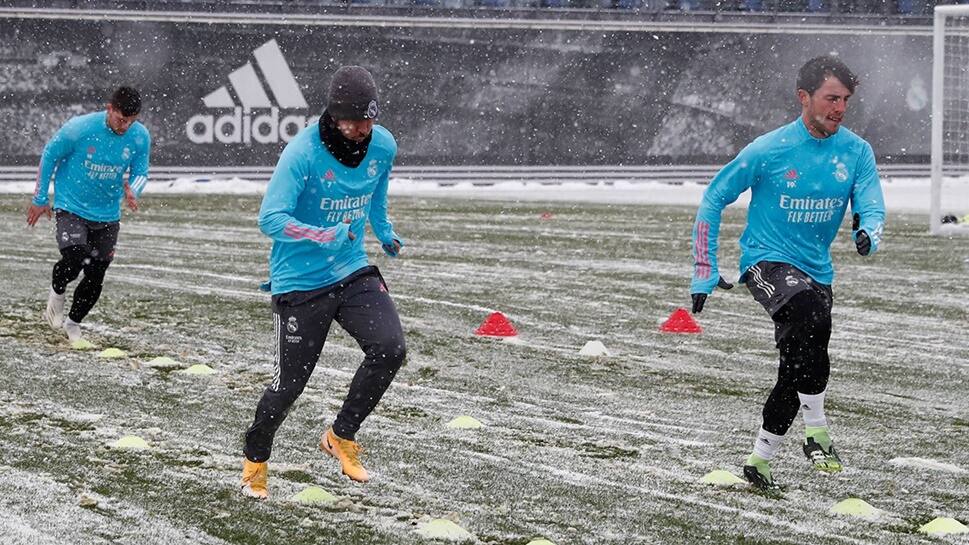 Real Madrid players training