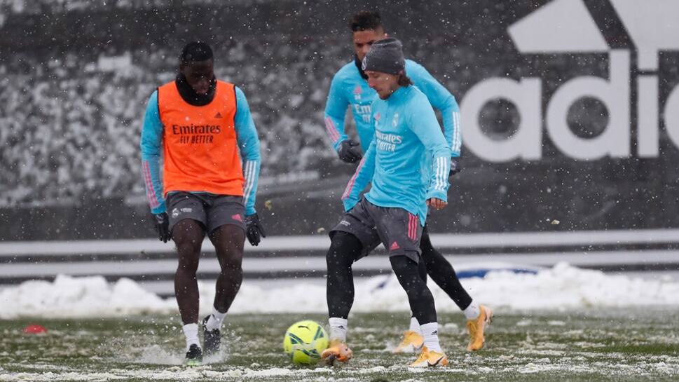 Real Madrid players training