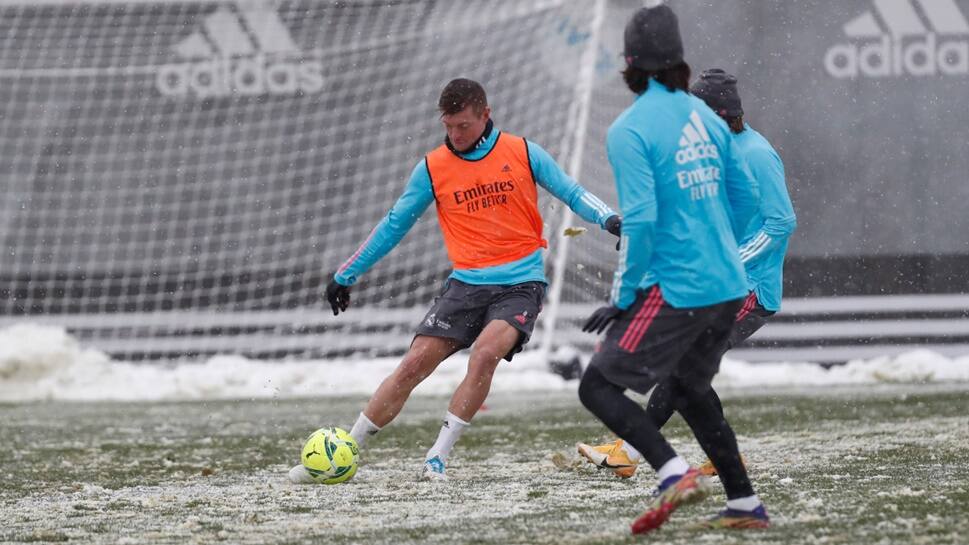 Real Madrid players training