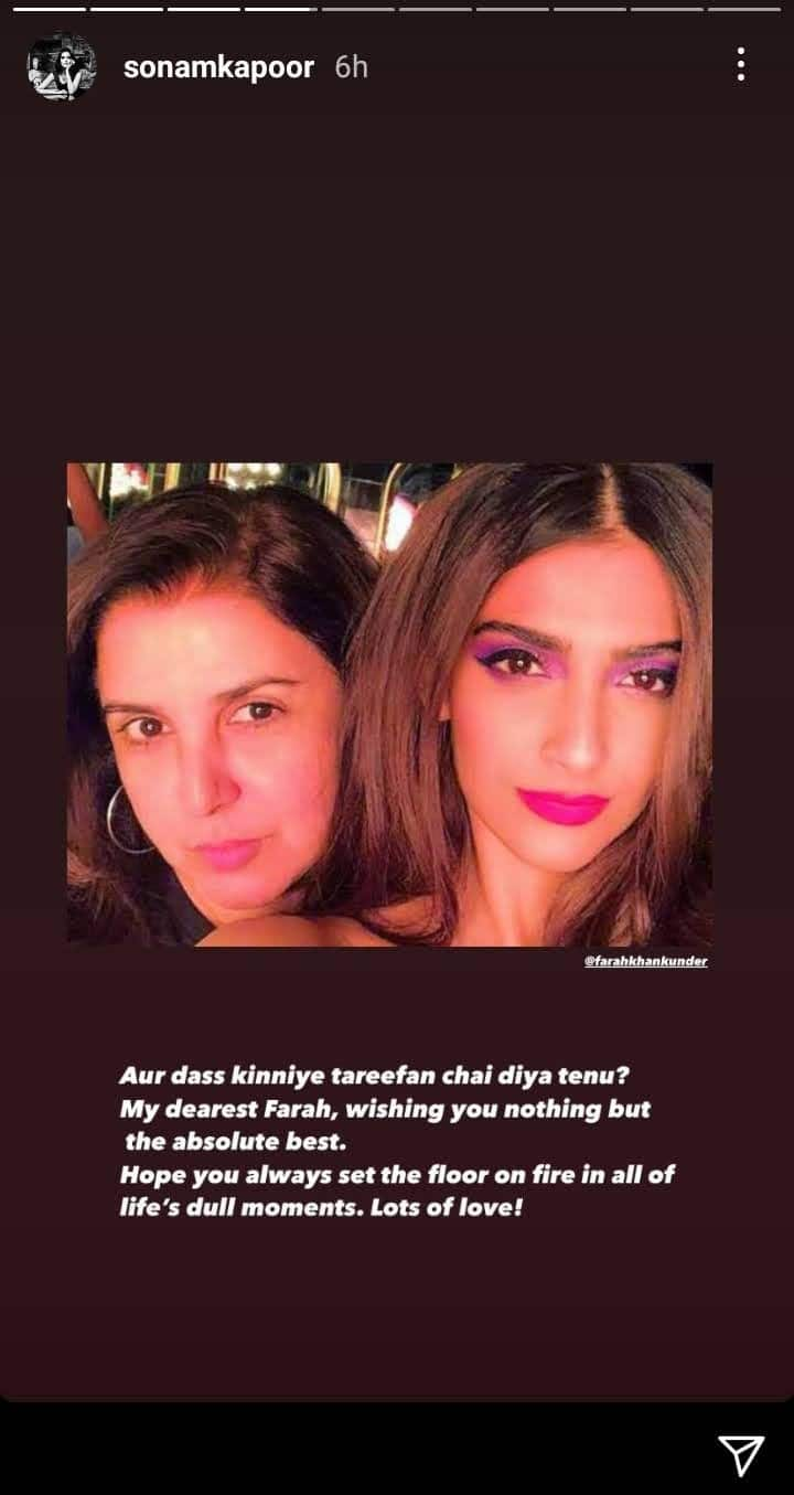 Sonam Kapoor also posted a selfie with the actress and penned a small wish