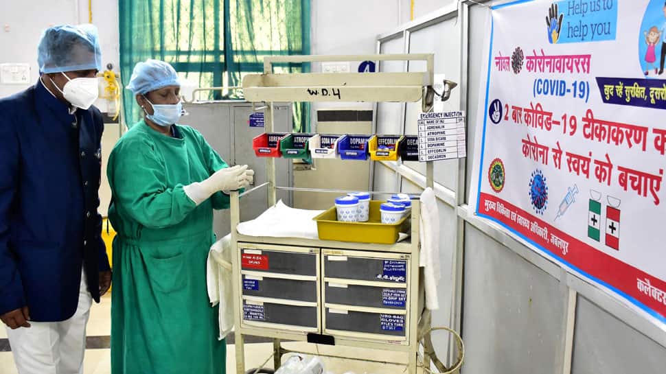 Medics inspect preparations at Seth Govind Das Victoria Hospital