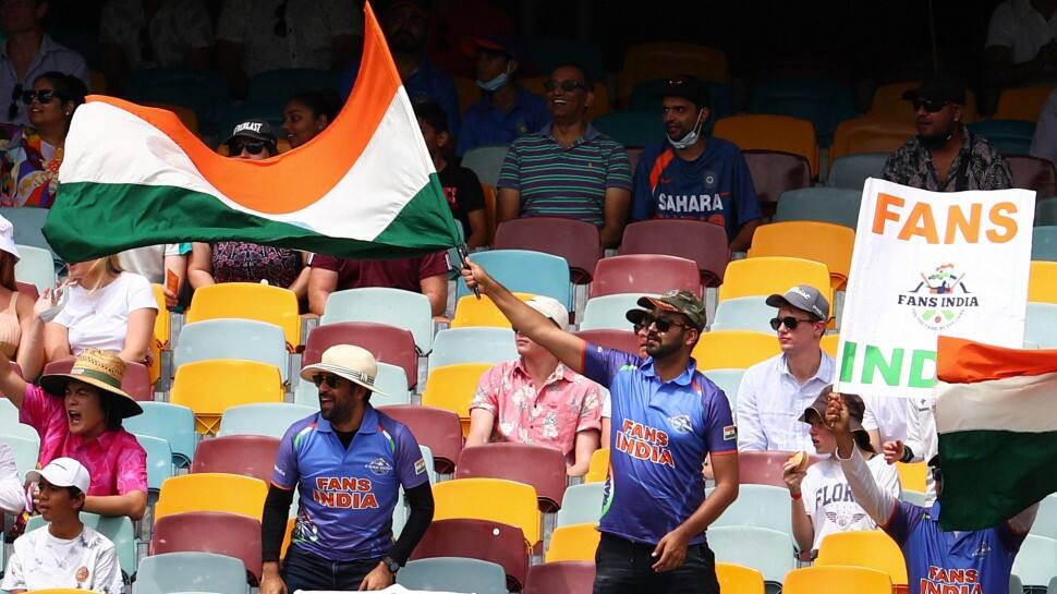 Indian fans cheer for their team on Day Three of the fourth India-Australia Test at the Gabba. (Photo: PTI)