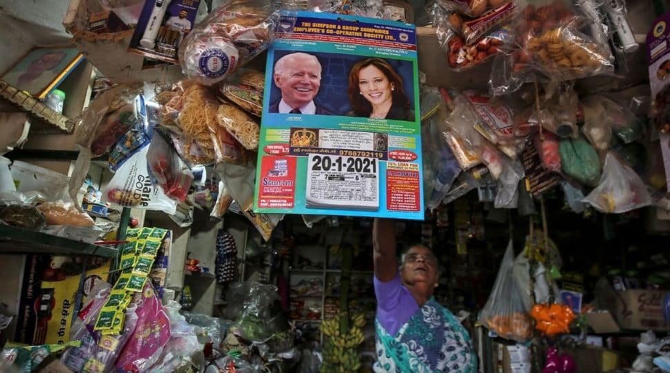 A village shop in Thulasendrapuram, Tamil Nadu has photos on their calendar