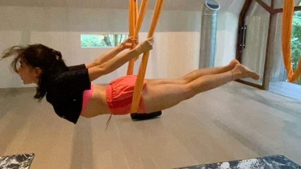 Sara Ali Khan unwinds with aerial yoga on Maldives vacation: Watch