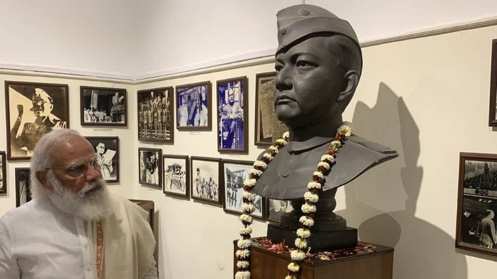 PM Narendra Modi at Netaji Bhawan