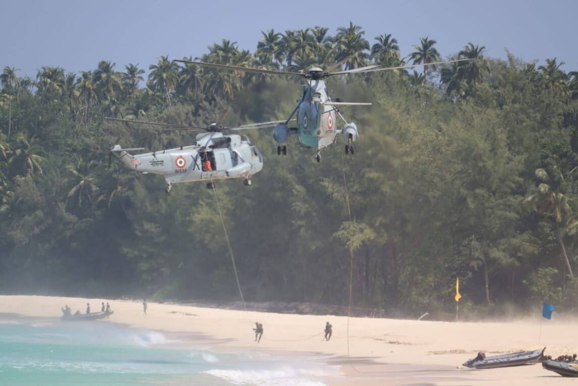 Indian Air Force during exercises