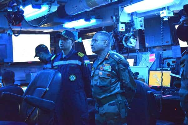 Commander-in-Chief Andaman and Nicobar visited the exercise area