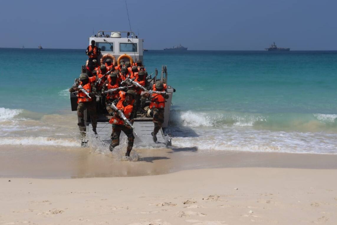 Indian Armed Forces during 'KAVACH' and 'AMPHEX-21' exercises