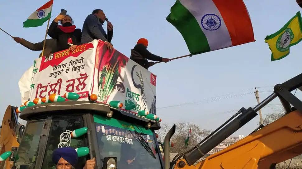 Farmers Protest, Farmers tractor march, Red fort