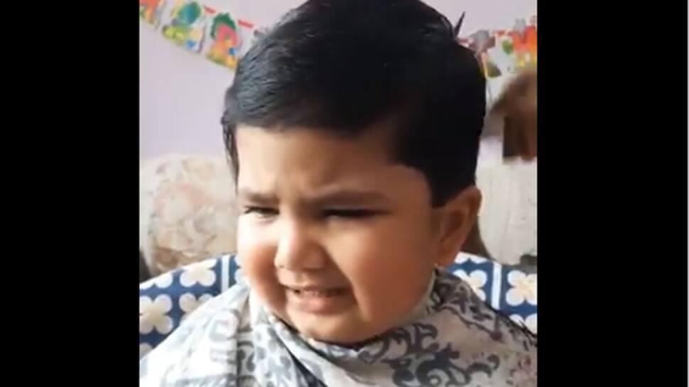 New viral video of baby Anushrut, the kid who hates to cut his hair, breaks internet one more time - Watch