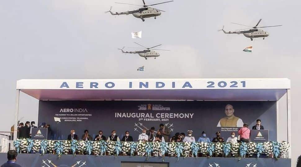 The show was inaugurated by Union Defence Minister Rajnath Singh at the Yelahanka Air Force Station in Bengaluru.