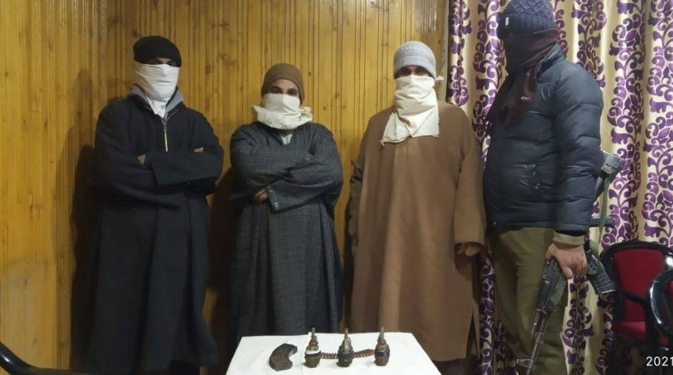 Bandipora police arrests 3 LeT terrorist associates; incriminating materials recovered