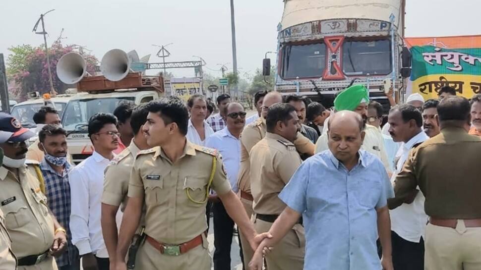 Kishore Tiwari was detained by police during the protest in Maharashtra.