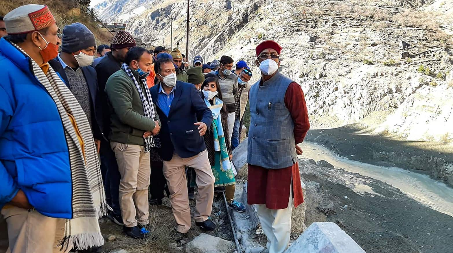 Uttarakhand CM Trivendra Singh Rawat inspects flood-hit areas