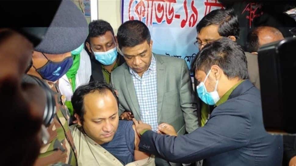 Bangladesh launches COVID-19 vaccination drive, administers Indian made COVISHIELD