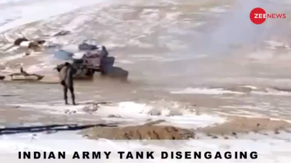 Exclusive: First video of Indian and Chinese tanks disengaging at Pangong Lake in eastern Ladakh; WATCH