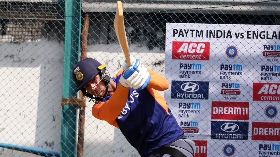 Opener Shubman Gill bats in the nets in Chennai ahead of the second Test against England. (Photo: BCCI)