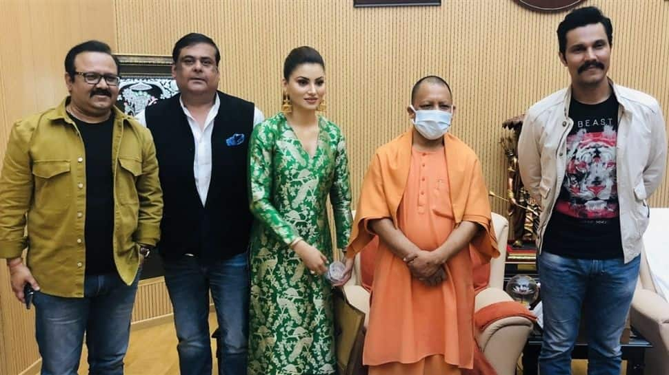 Urvashi Rautela, Randeep Hooda meet Uttar Pradesh CM Yogi Adityanath