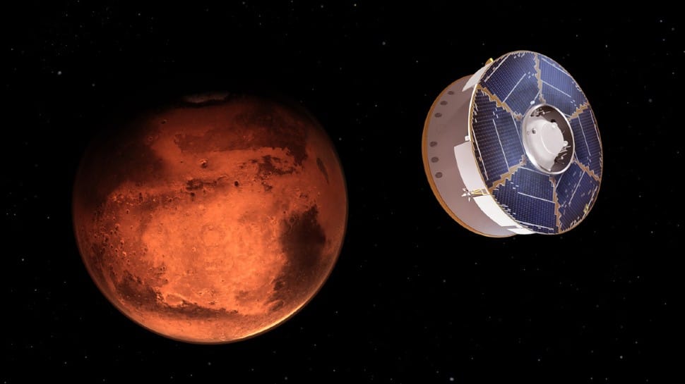 NASA’s Mars 2020 spacecraft carrying the Perseverance rover (Credit: NASA)