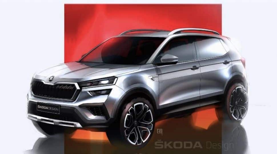 Skoda Kushaq sketches out ahead of its official unveiling, the SUV gets rugged looks