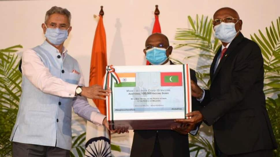 From people of India: EAM S Jaishankar hands over 1,00,000 additional doses of COVID-19 vaccine to Maldives