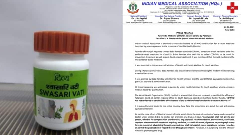 IMA demands explanation from Centre over Patanjali&#039;s claim on Coronil, expresses shock