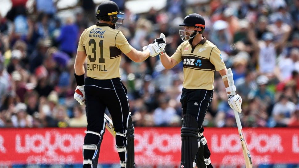 Martin Guptill put on 131 runs for the second wicket with NZ skipper Kane Williamson in the second T20 against Australia at Dunedin. (Photo: PTI)