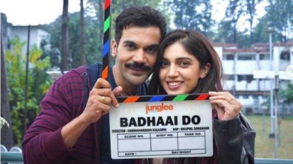 It is &#039;pawri ho rahi hai&#039; on Bhumi Pednekar and Rajkummar Rao&#039;s &#039;Badhaai Do&#039; set, watch the cute video!