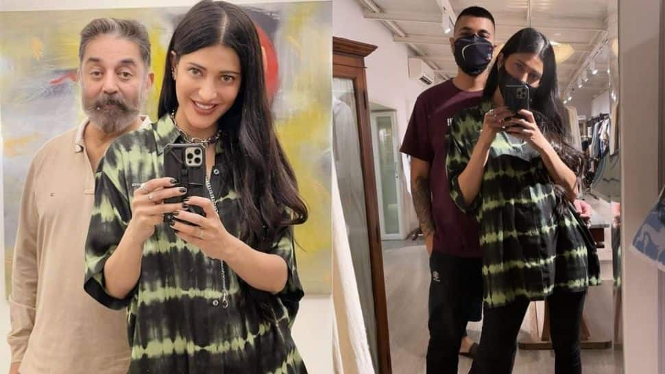 Shruti Haasan’s pictures with dad Kamal Haasan and rumoured beau Santanu Hazarika break the internet!