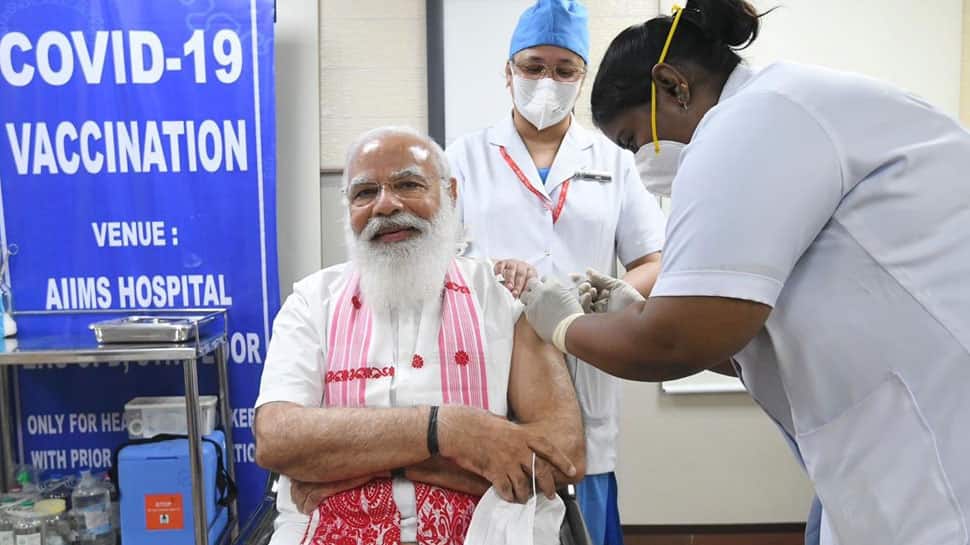 PM Narendra Modi takes first dose of COVID-19 vaccine at AIIMS, urges people to go for vaccination