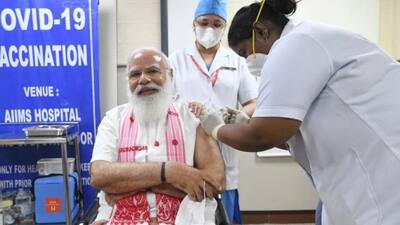PM Narendra Modi takes first shot of COVID-19 vaccine on Monday