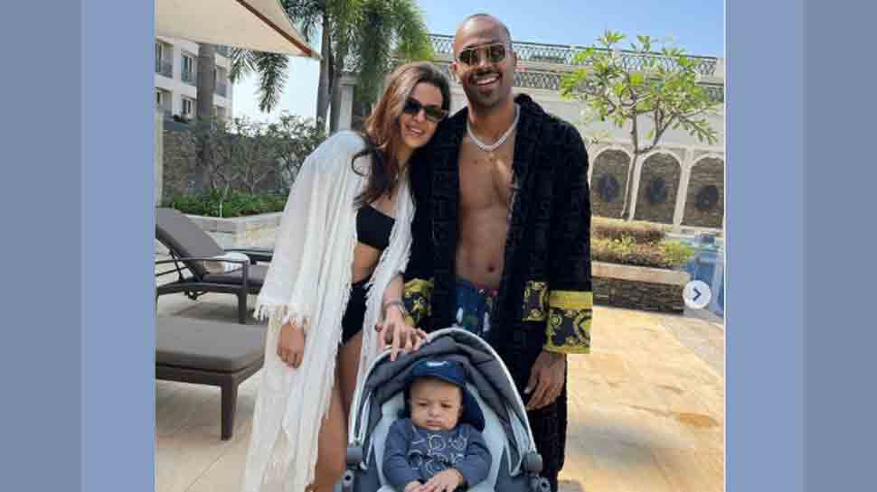 Natasa Stankovic shares photo with her little munchkin Agastya in swimming pool, cricketer Hardik Pandya says this 