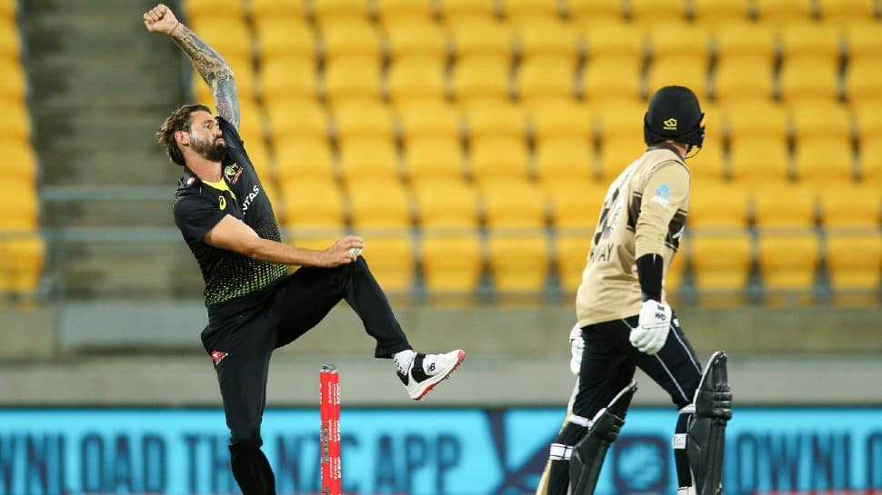 Australian paceman Kane Richardson was the pick of the bowlers in the fourth T20 against New Zealand in Wellington. (Source: Twitter)