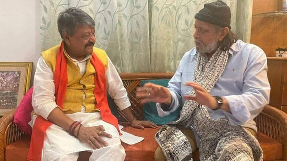 West Bengal polls: BJP&#039;s Kailash Vijayvargiya meets Mithun Chakraborty, amid speculation around actor joining party