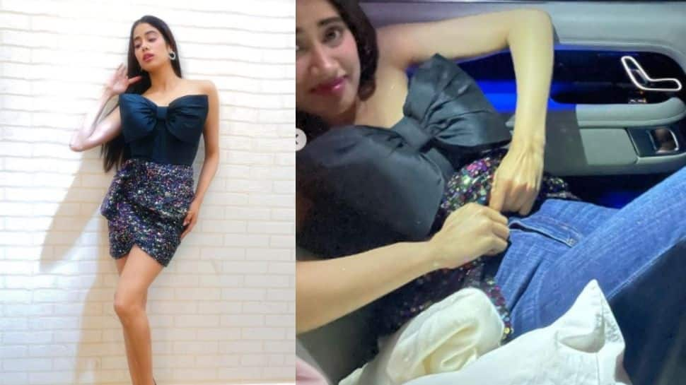 Janhvi Kapoor struggles to change outfit in a car, shares hilarious pics