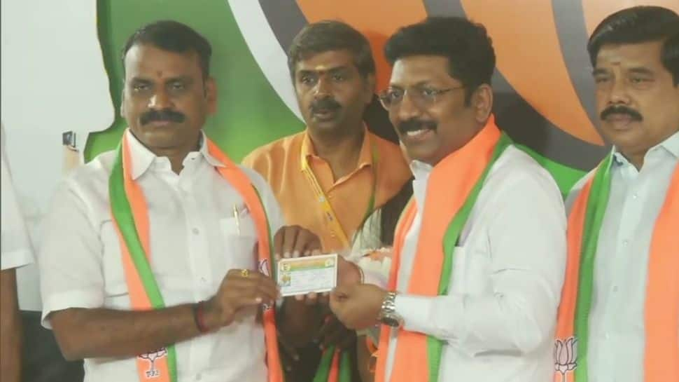 DMK MLA P Saravanan joins BJP in Chennai ahead of Tamil Nadu Assembly polls