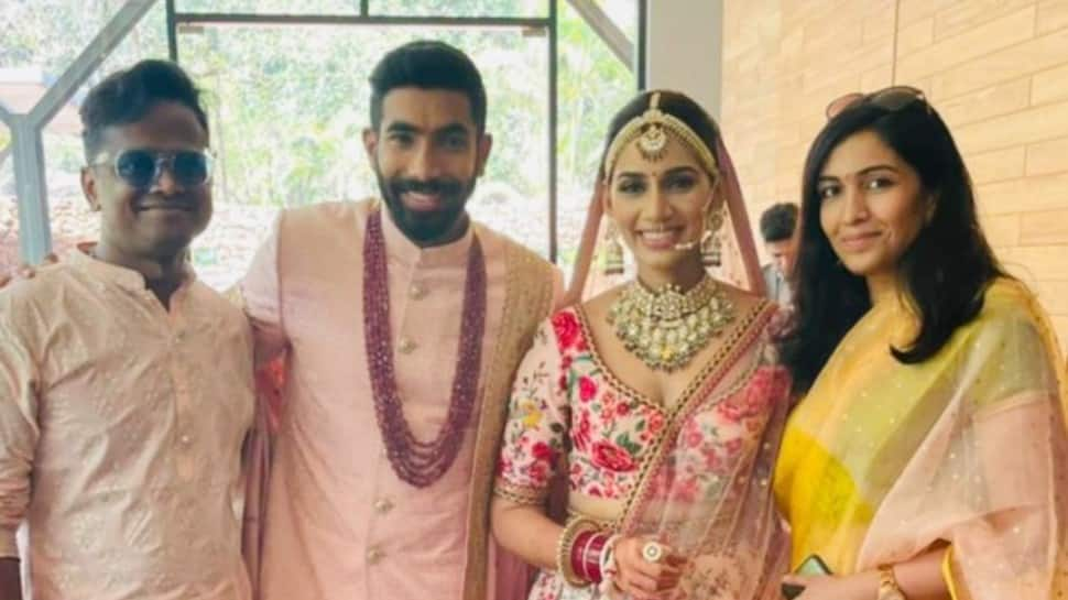 Jasprit Bumrah weds Sanjana Ganesan (Source: Twitter)