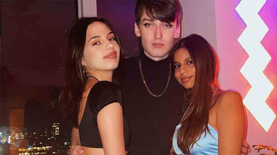 Shah Rukh Khan&#039;s daughter Suhana Khan dazzles in blue co-ord satin dress as she parties with pals in New York