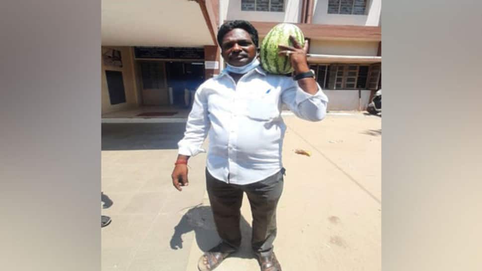 Tamil Nadu Assembly polls: Candidate carries watermelon to file nomination
