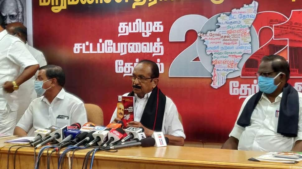 MDMK chief Vaiko releases manifesto for Tamil Nadu Assembly election 2021