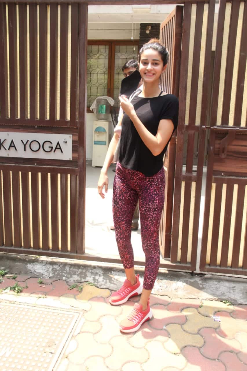 Ananya Panday spotted outside yoga class in Bandra